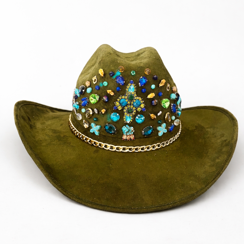 Western Green Luxe Hat