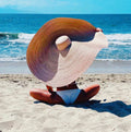 Giant luxury palm straw pamela hat with ultra-wide brim