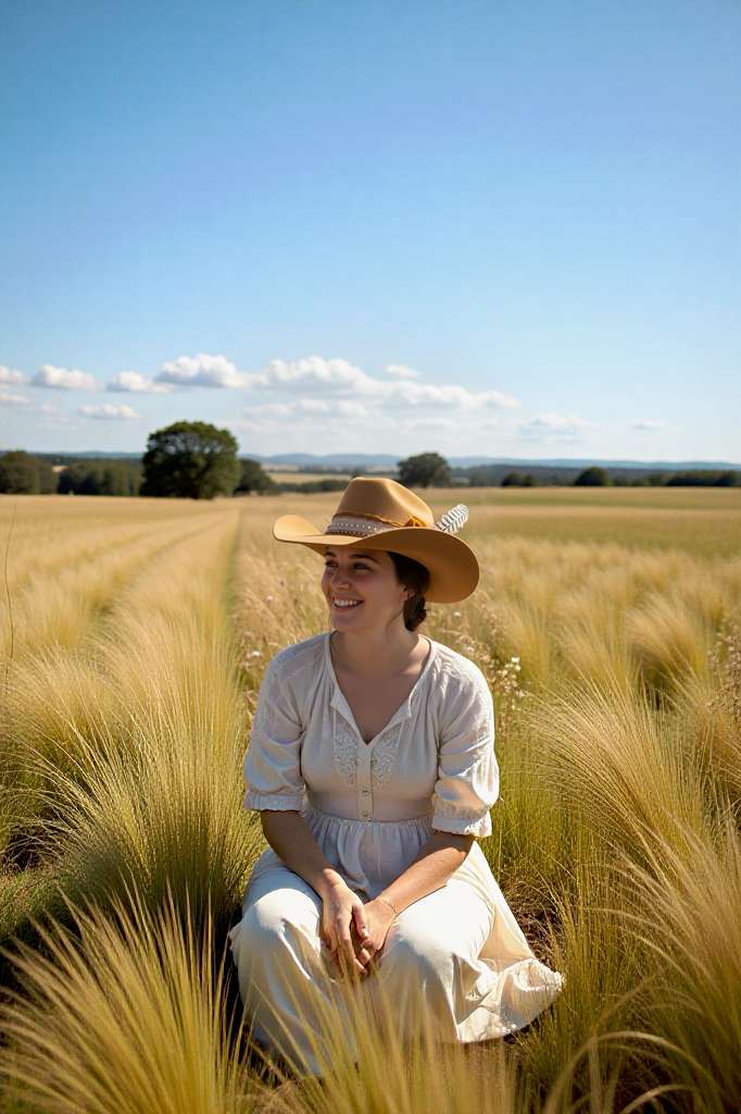 •	Luxury wool fedora with chiffon hatband and freshwater pearls